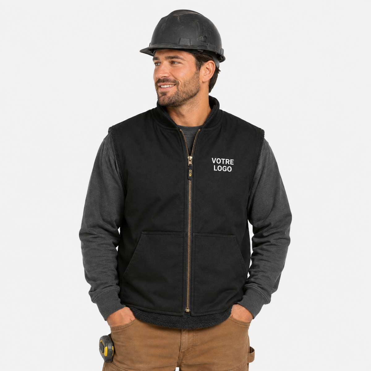 Veste Ram en toile de coton doublée sherpa - L00915