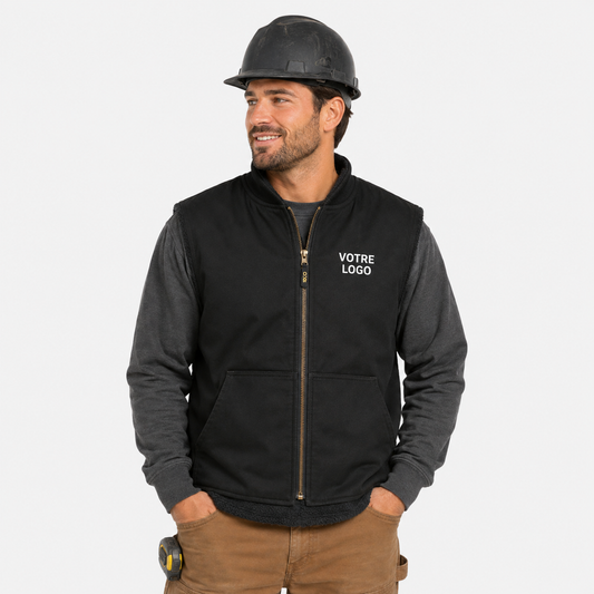 Veste Ram en toile de coton doublée sherpa - L00915