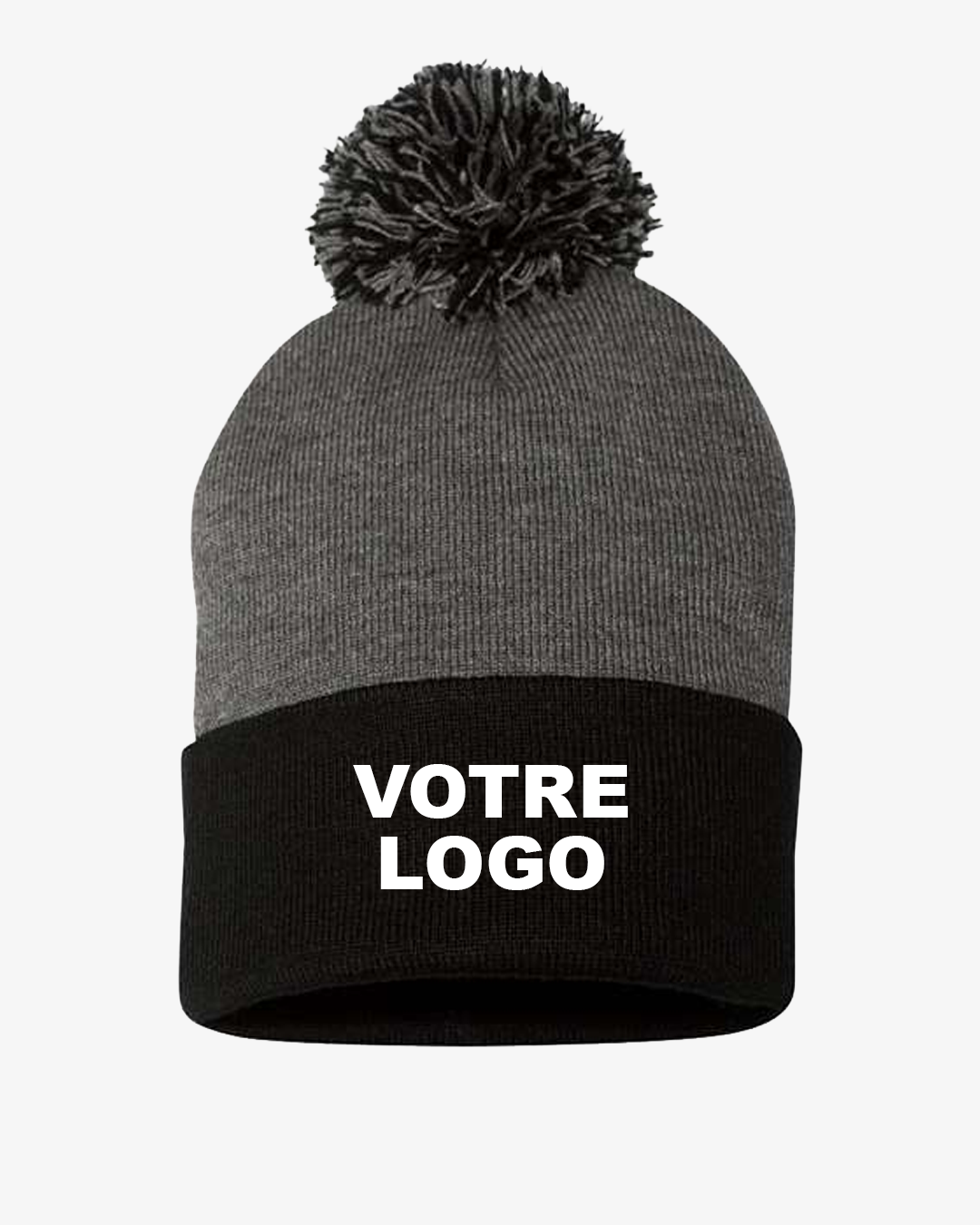 Tuque à pompon et revers 12"