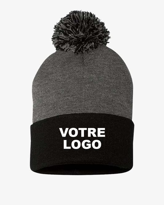Tuque à pompon et revers 12"